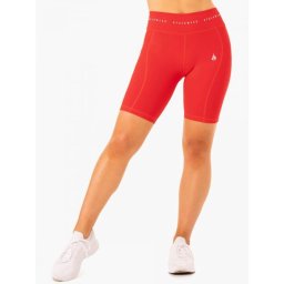 Ryderwear Pantaloni scurți biker cu talie înaltă pentru femei Red L