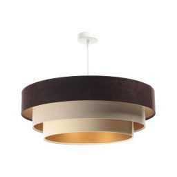 Lustr TRINITI 1xE27/60W/230V pe cablu, maro/bej/auriu