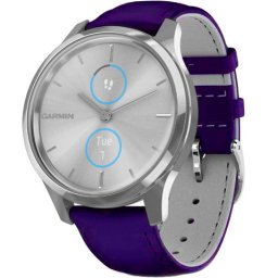 Ceas Smartwatch Garmin Vívomove Luxe, 40mm, GPS, HR, Silver Stainless Steel