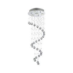LUXERA 62410 - Lustra aplicata de cristal COIL 4xGU10/50W/230V