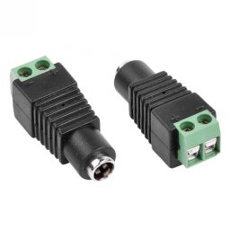 Conector DC 5.5 x 2.1mm mama la bloc terminal, GNI0510S