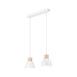 Lustră pe cablu NICO 2xE27/60W/230V albă