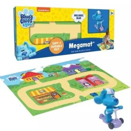 Covoraș de joacă moale cu model Blue's Clues și figurină Blue - 80 x 70 cm