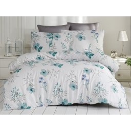 Satin Lenjerie de pat BLOMSTER MINT/200x220 EXCLUSIVE