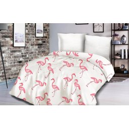 Satin Lenjerie de pat FLAMINGO/200x220 EXCLUSIVE