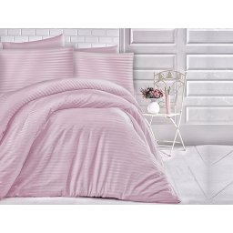 Satin Lenjerie de pat CIZGILI LILA/180x200 EXCLUSIVE