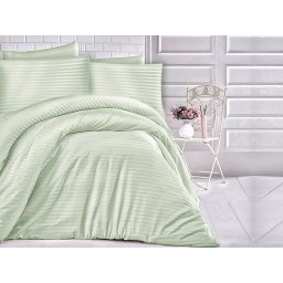 Satin Lenjerie de pat CIZGILI MINT/180x200 EXCLUSIVE