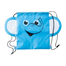 Saculet cu snur tip rucsac, Elefant, 260×300 mm, Everestus, 20FEB5735, 190T Poliester, Albastru