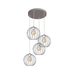 Lustră pe cablu MERCURE 4xE27/15W/230V gri