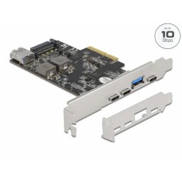 PCI Express cu 3 x USB 3.2 Gen 2-C + 2 x USB-A LPFF, Delock 90060