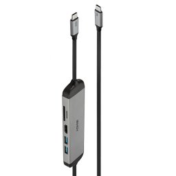 Docking station USB 3.2 Type C la HDMI 4K30Hz/2 x USB-A/Card reader PD 100W 1.4m, Lindy L43326*