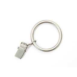 Set 20 inele cu clema metalica pentru teava de 19 mm crom mat