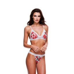 Baci White Floral & Lace Bra Set XL