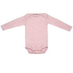 Body Cosilana din lână merinos și mătase - Rose Melange