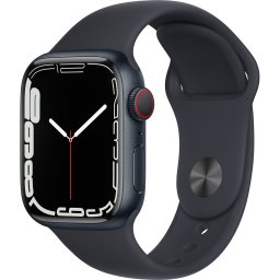 Ceas Smartwatch Apple Watch Series 7, GPS, 41mm Midnight Aluminium Case, Midnight Sport Band