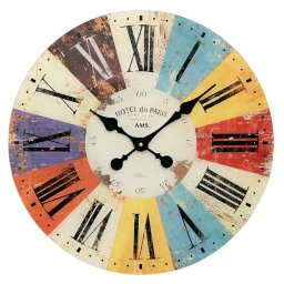 Ceas de perete AMS 9467 ( Diametru 50 cn - Sticla pictata )