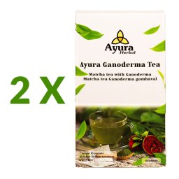 Promo 2 X Ayura herbal ceai cu Ganoderma, Matcha si Pandan