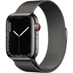 Ceas Smartwatch Apple Watch Series 7, GPS + Cellular, 45mm Graphite Stainless Steel Case, Graphite Milanese Loop