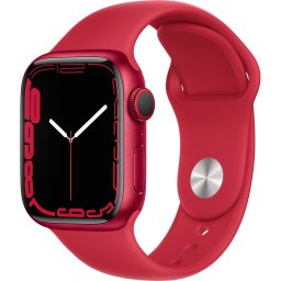 Ceas Smartwatch Apple Watch Series 7, GPS + Cellular, 41mm Red Aluminium Case, Red Sport Band