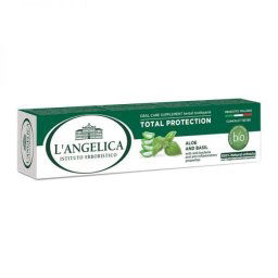 PASTA DE DINTI PROTECTIE TOTALA CU ALOE VERA SI BUSUIOC, L’ANGELICA, 75 ML