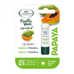 BALSAM DE BUZE PAPAYA + VIT A, L’ANGELICA FRUTTA VITA, 4.8G