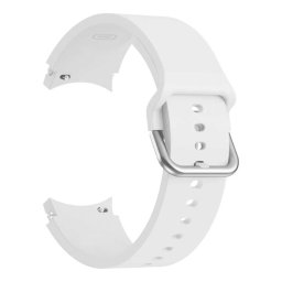 Curea 20mm compatibila cu Samsung Galaxy Watch 4 silicon alb