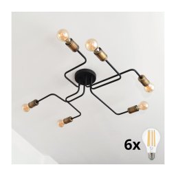 LED Lustră aplicată TUBE 6xE27/15W/230V