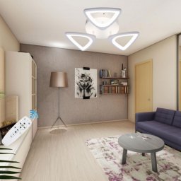 Lustra LED Living 3 Brate 50W – Telecomanda IR, 3 Temperaturi de Culoare, 45cm