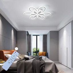 Lustra LED Living 5 Brate 140W – Telecomanda IR, 3 Temperaturi de Culoare, 60cm