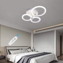 Lustra LED Cercuri Living 3 Brate 40W – Telecomanda IR, 3 Temperaturi, 44cm