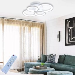 Lustra LED Living Dormitor 4 Brate 56W – Telecomanda IR, 3 Temperaturi, 58cm