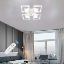 Lustra LED Living 8 Brate 100W – Telecomanda IR, 3 Temperaturi de Culoare, 45cm