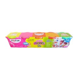 Plastilina 5 culori neon, Fatih, 250 grame