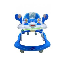 Premergător cu roți din silicon Baby Care ratusca- albastru