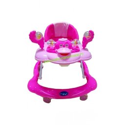 Premergător cu roți din silicon Baby Care ratusca- roz