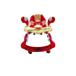 Premergator cu roți din silicon Baby Care Roșu