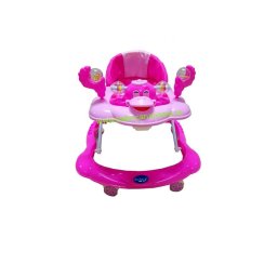 Premergator cu roți din silicon Baby Care Roz