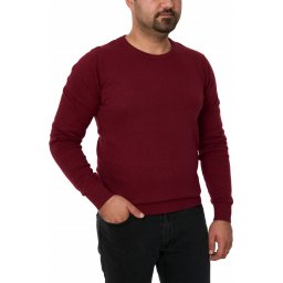 Pulover barbat la baza gatului, Glory, grena (Marime pulover: XL)