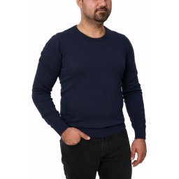 Pulover barbat la baza gatului, Glory, bleumarin (Marime pulover: 2XL)