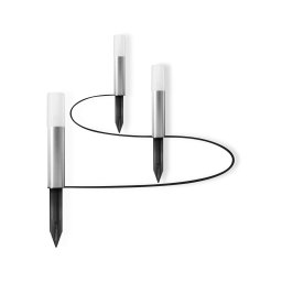 Lumini de grădină cu LED-uri LEDVANCE SMART+ WiFi RGBW Extensie stâlp de grădină Mini 3 bucăți IP65 argintiu 45lm
