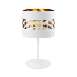 Lampă de masă TAGO 1xE27/15W/230V albă/aurie