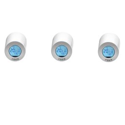 Pachet 3 buc - Cap termostatic POER Smart cu control din internet, cu comanda pornit-oprit centrala si control vocal Google Home si Alexa