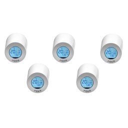 Pachet 5 buc - Cap termostatic POER Smart cu control din internet, cu comanda pornit-oprit centrala si control vocal Google Home si Alexa
