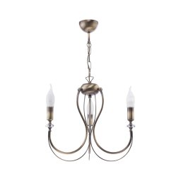 Jupiter 1633 - Lustră pe lanț MELANI 3xE14/40W/230V alamă patină