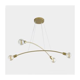Lustră pe cablu HELIX 4xE27/60W/230V aurie