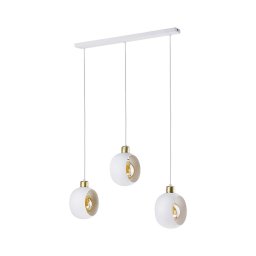 Lustră pe cablu CYKLOP 3xE27/60W/230V albă
