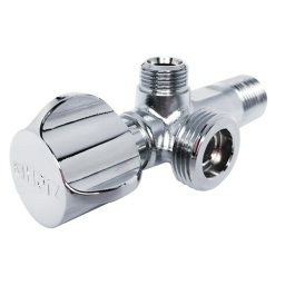 Robinet dublu colțar pentru apă potabilă fara filtru Herz, G1/2 - G3/8 X G3/4, PN16, cod UH13111