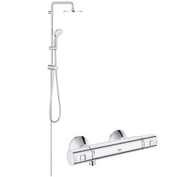 Coloana dus Grohe New Tempesta 210+ baterie cabina dus termostat Grohe Precision (26381001 , 34594000 )