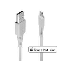 Cablu date si incarcare USB la Lightning MFI 3m Alb, Lindy L31328*