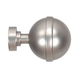 Set capat decorativ pentru galerie 19 mm kula lux crom mat 2 bucati
